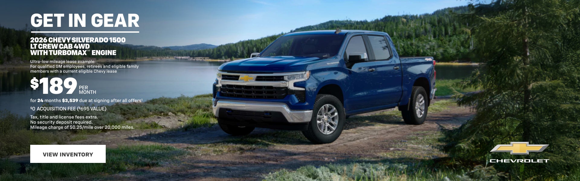 2026 Chevy Silverado 1500 LT Crew Cab 4WD with TurboMax Engine. Ultra-low mileage lease example f...